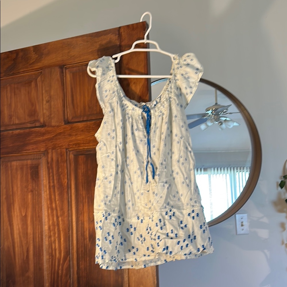 Blue Floral Women's Top